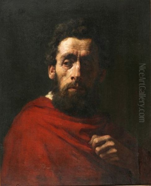 Portrait Of A Man Oil Painting by Moritz Gottlieb