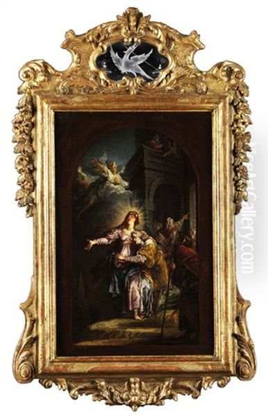 Szene Aus Dem Marienleben Oil Painting by Pierre Louis Goudreaux