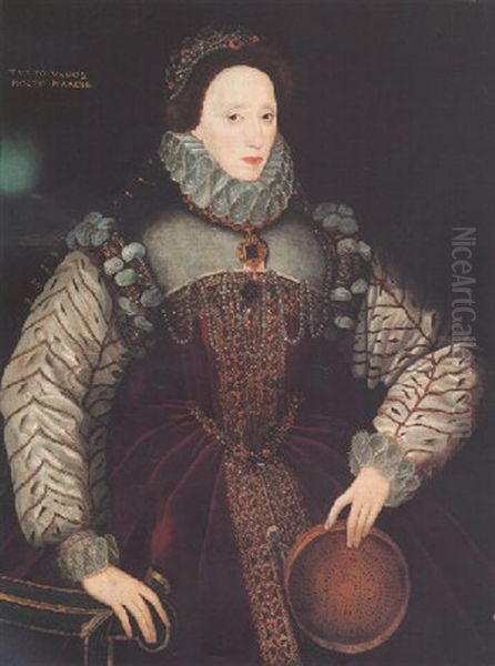 The Sieve Portrait Of Queen Elizabeth I Oil Painting by George Gower