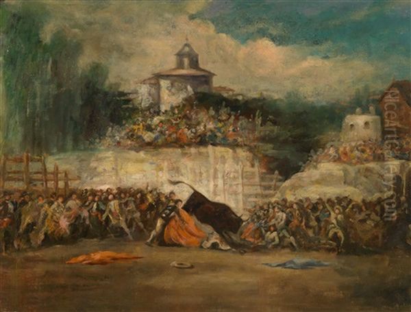 Stierkampfszene Oil Painting by Francisco Goya Fuendetodos