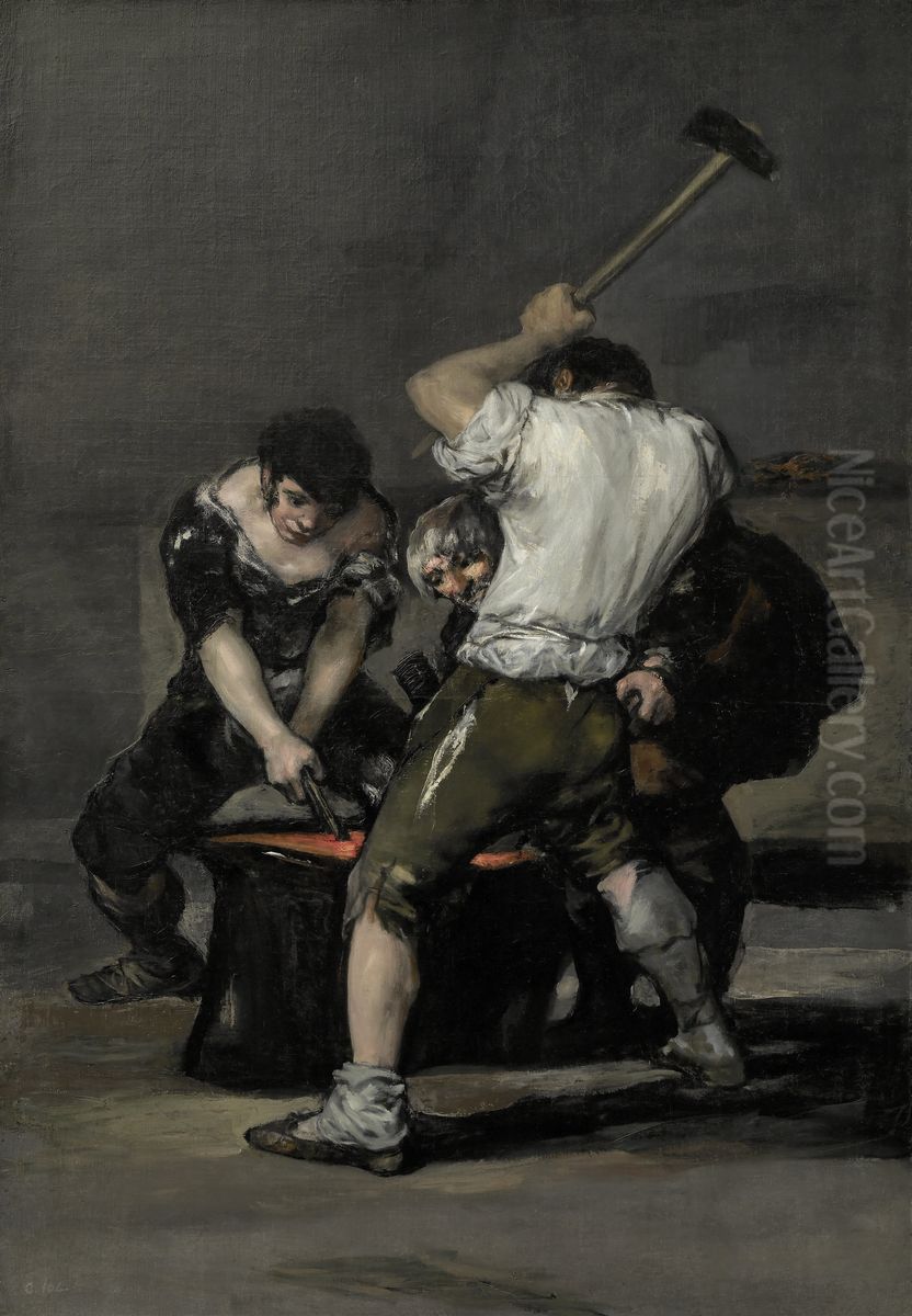 La Fragua Oil Painting by Francisco Goya Fuendetodos