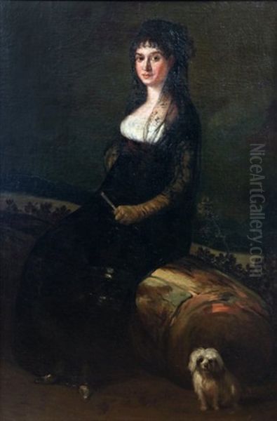 Portrait De Joaquina Candado Oil Painting by Francisco Goya Fuendetodos