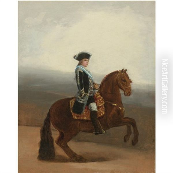 Equestrian Portrait Of Don Manuel Godoy, Duke Of Alcudia Oil Painting by Francisco Goya Fuendetodos