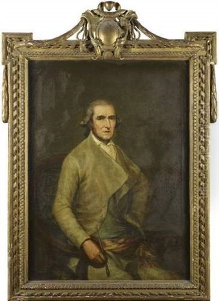 Portrait De Francisco Bayeu Oil Painting by Francisco Goya Fuendetodos