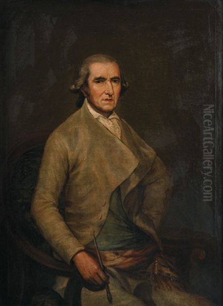 Portrait De Francisco Bayeu Oil Painting by Francisco Goya Fuendetodos