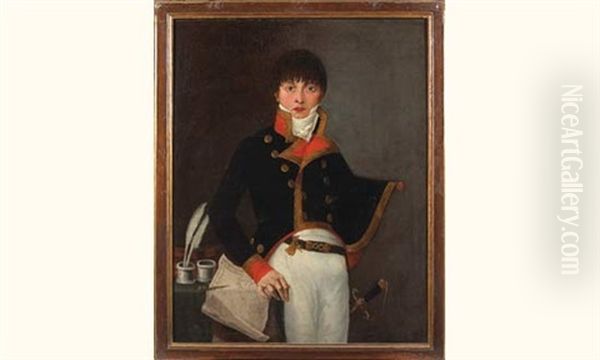 Portrait D'officier Oil Painting by Francisco Goya Fuendetodos