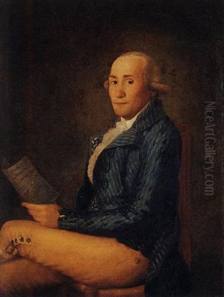 Portrait Du Docteur Sebastian Martinez Oil Painting by Francisco Goya Fuendetodos