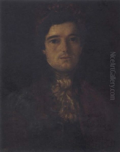 Portrait Of A Man In Colorful Dress Oil Painting by Francisco Goya Fuendetodos