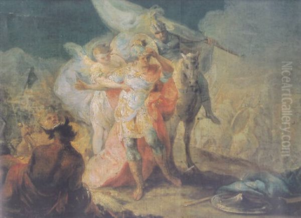 Hannibal The Conquerer, Viewing Italy From The Alps For The First Time Oil Painting by Francisco Goya Fuendetodos