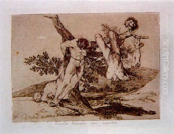 Grande Hazana Con Muertos Oil Painting by Francisco Goya Fuendetodos