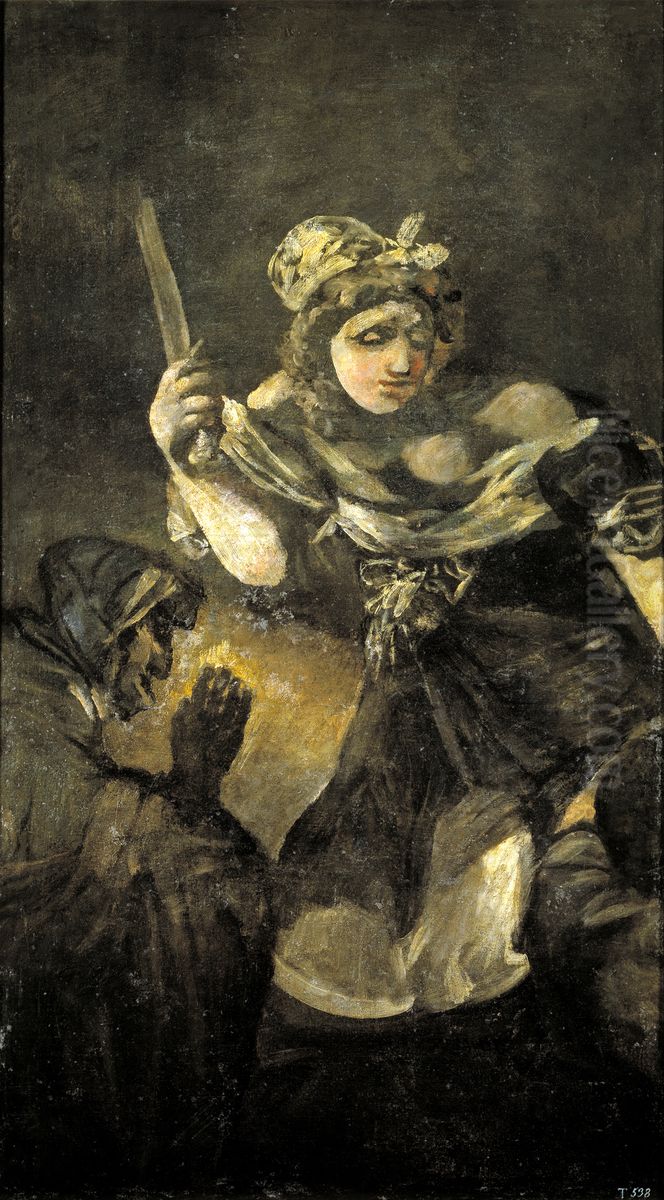 Judith And Holofernes Oil Painting by Francisco Goya Fuendetodos
