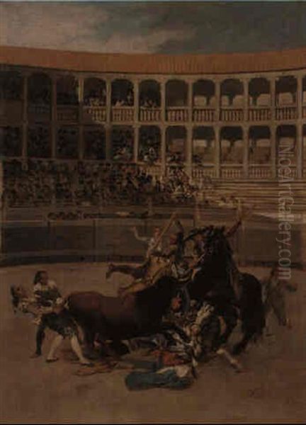 The Death Of A Picador Oil Painting by Francisco Goya Fuendetodos