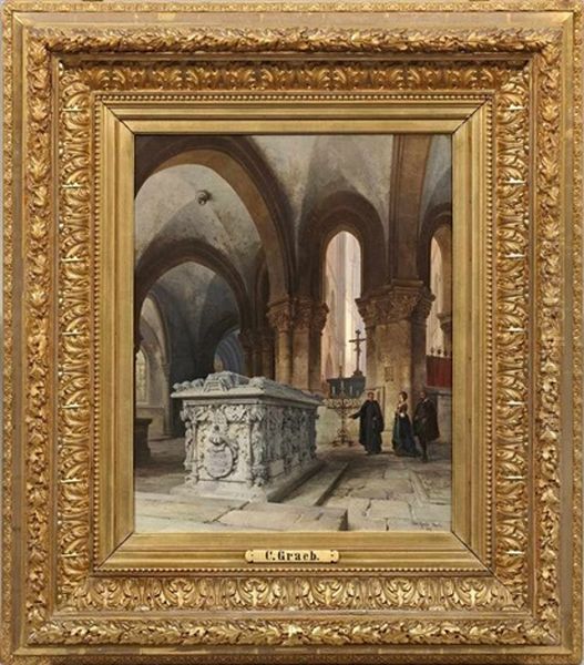 Ritratto Di Donna Oil Painting by Karl Georg Anton Graeb