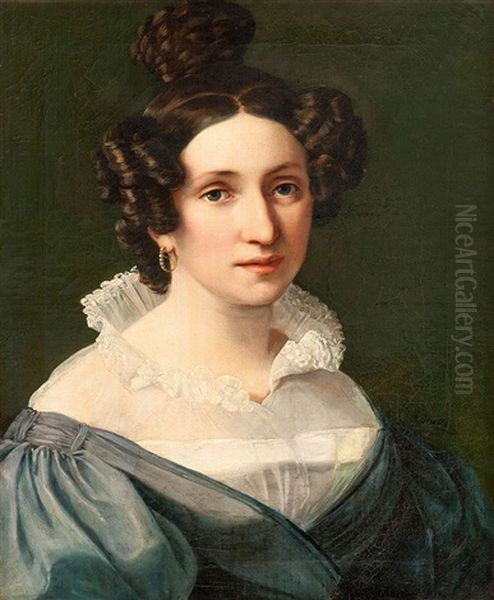 Damenportrat Oil Painting by Albert Graefle