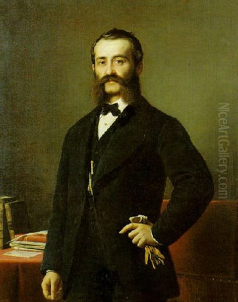 Ritratto Di Gentildonna Oil Painting by Albert Graefle