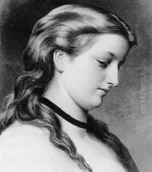 Madchenbildnis Oil Painting by Albert Graefle