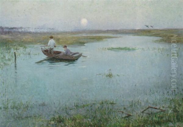 Jakt I Manskenslandskap Oil Painting by Paul Graf