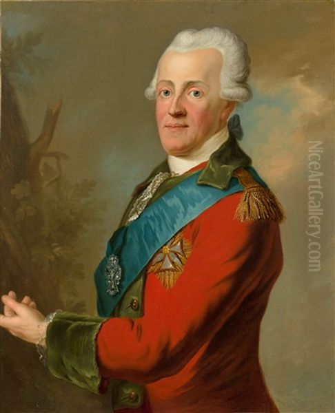 Prince Karl Christian Of Saxony (1733-1796), Duke Of Courland And Semigallia Oil Painting by Anton Graff