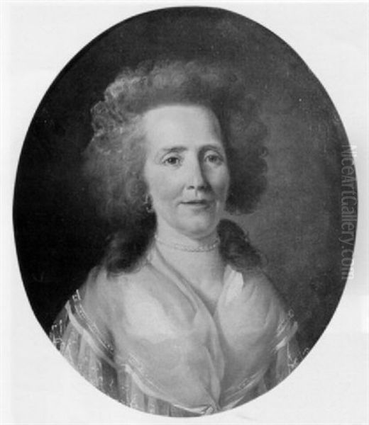 Portrait Of A Gentleman, Bust Length, Wearing A Dark Costume Oil Painting by Anton Graff