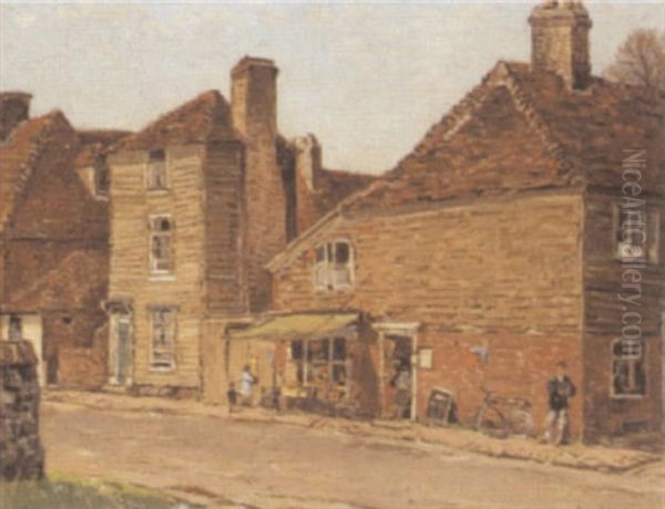 Street Scene Oil Painting by George Graham