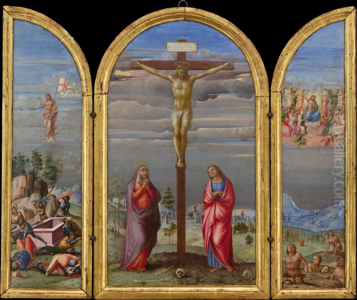 The Crucifixion Oil Painting by Francesco Granacci