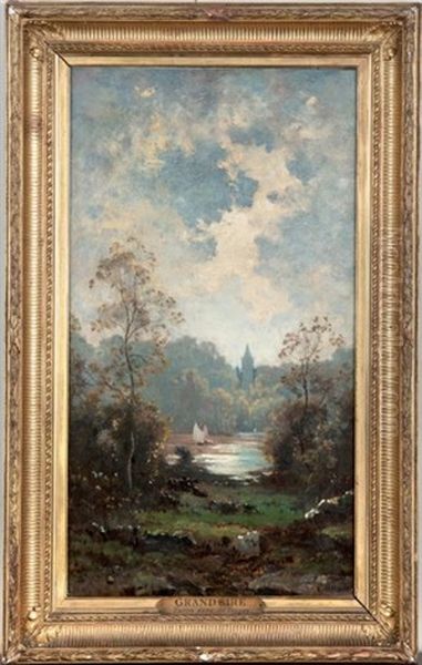 Vallon Dans Les Vosges Oil Painting by Grandsire, Pierre Eugene