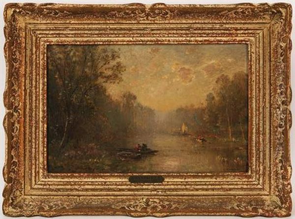 Promenade En Barque Oil Painting by Grandsire, Pierre Eugene