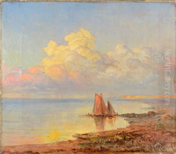 California Coastal Scene Oil Painting by Charles Henry Grant