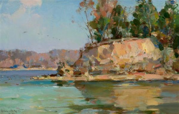 Marlboro Point On The Potomac (near Mouth Of Aquila Creek) Oil Painting by Walter Granville-Smith