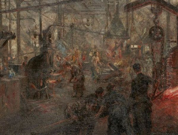 La Revolution Industrielle Oil Painting by Gustave Grau