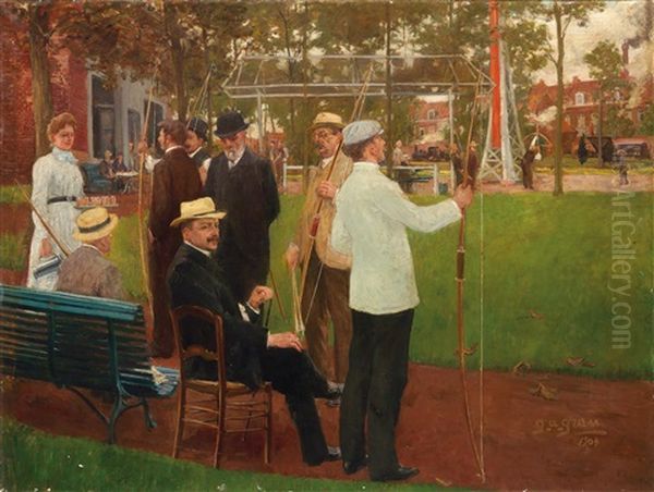 The Archers Oil Painting by Gustave Grau