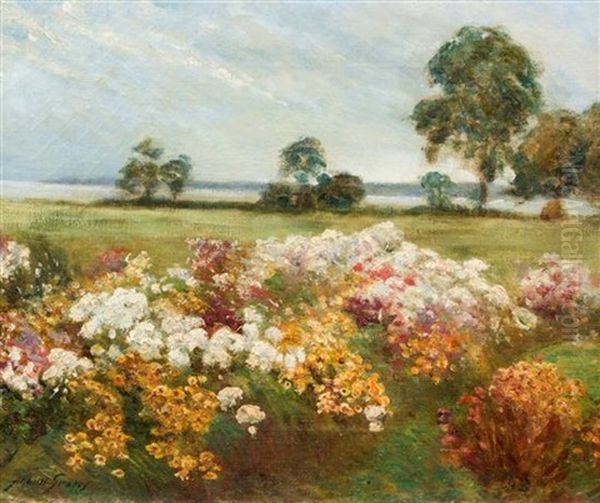 Field Of Wildflowers Oil Painting by Abbott Fuller Graves