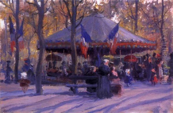 Luxembourg Garden, Paris Oil Painting by Abbott Fuller Graves