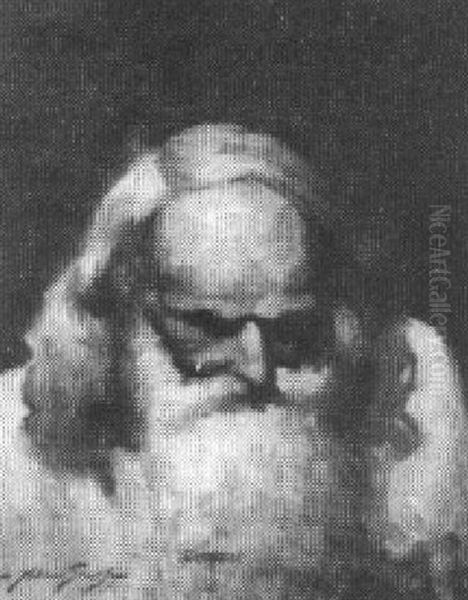 Head Of A Bearded Man Oil Painting by Abbott Fuller Graves