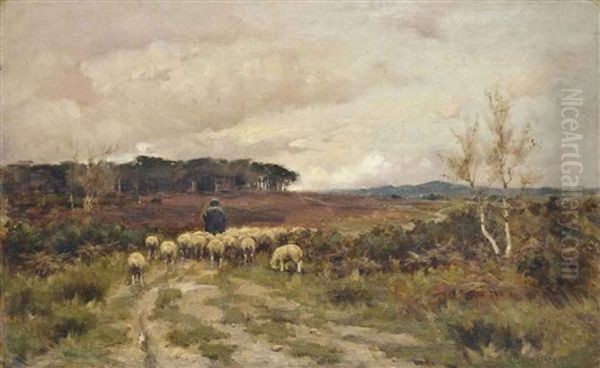 Across The Common Oil Painting by John Gray