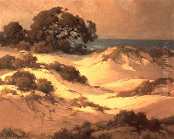 Sand Dunes Along The Monterey Coast Oil Painting by Percy Gray