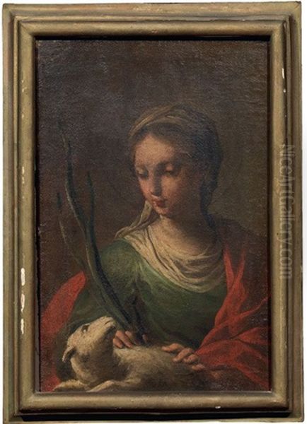 Santa Agnese Oil Painting by Ercole Graziani the Younger