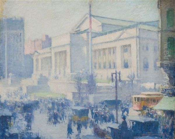The New York Public Libary Oil Painting by Edmund William Greacen