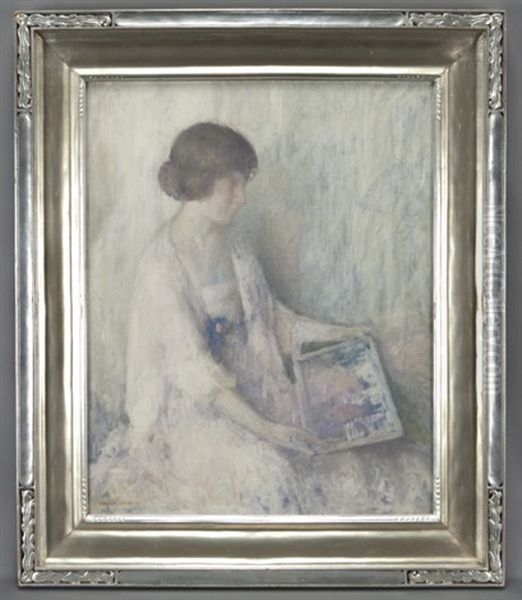 The Print Oil Painting by Edmund William Greacen