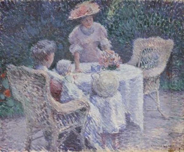 The Tea Table Oil Painting by Edmund William Greacen