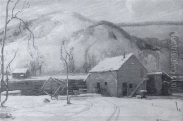 Winter Landscape Oil Painting by William Greason