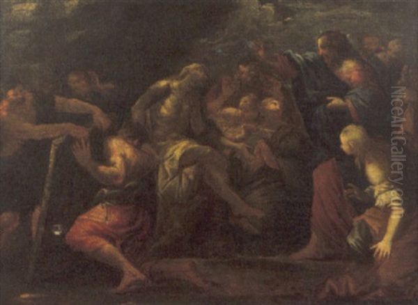 La Resurrezione Di Lazzaro Oil Painting by Pieter Fransz de Grebber