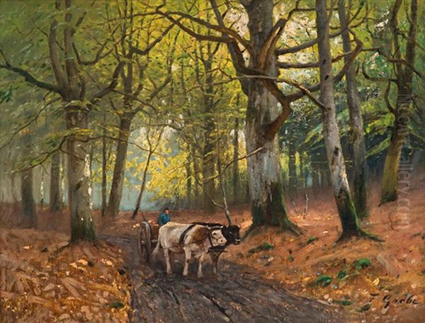 Im Darswald Oil Painting by Fritz Grebe