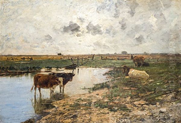 Am Prerowstrom Oil Painting by Fritz Grebe