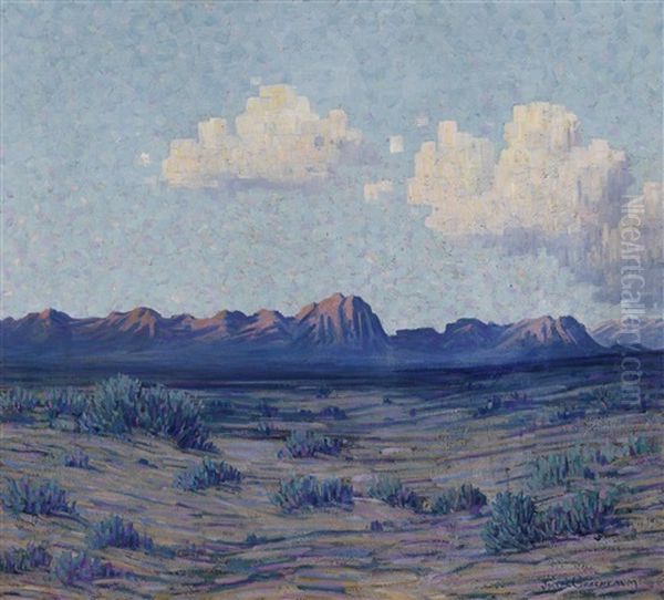 White Clouds Oil Painting by Joseph Greenbaum