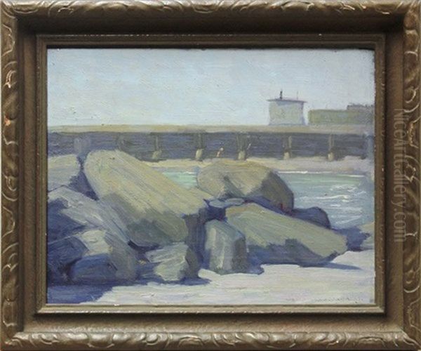 By The Pier Oil Painting by Joseph Greenbaum