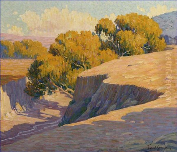 Summer Canyon Landscape Oil Painting by Joseph Greenbaum