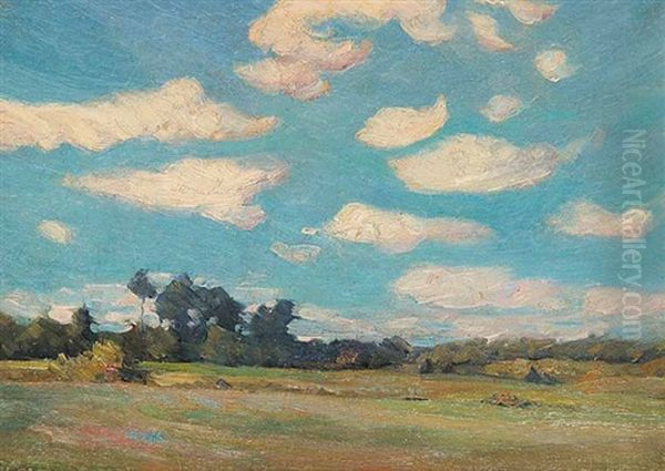 Untitled - Summer Landscape Oil Painting by Thomas Garland Greene