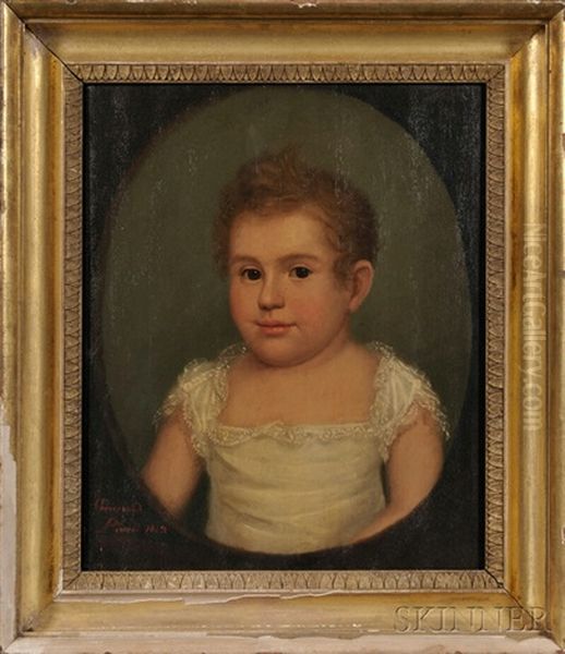 Portrait Of A Young Child Oil Painting by Ethan Allen Greenwood