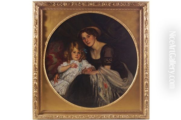 Mother And Child Oil Painting by Maurice William Greiffenhagen